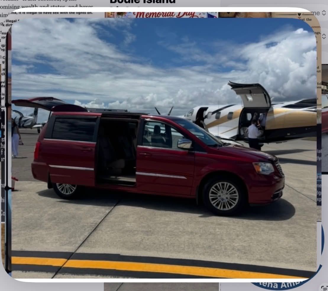 OBX Express airport transportation van