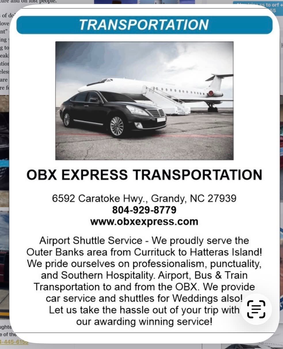 OBX Express vehicle at the airport